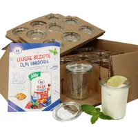 Mambocat 12er Set Weck Gläser 160 ml Sturzgläser mit