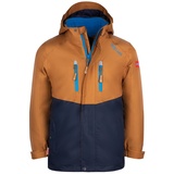 TROLLKIDS Kinder Bryggen wasserdichte winddichte 3in1 Jacke, Bronze/Marineblau, Größe 164