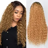 4x4 Lace Closure Perücke Ombre 1b27 Human Hair Perückes For Women Glueless Perücke With Baby Hair 150% Density Curly Wave Perücke Frontal Perücke Tow Tone Perücke 18 Inch