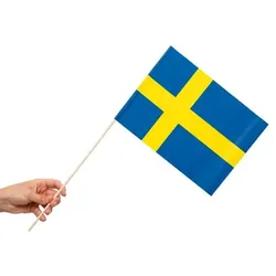 10 Papier Fahnen Schweden 20 x 30 cm Handfahnen