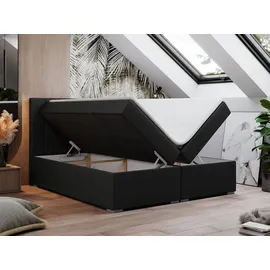 MKS Meble Boxspringbett 160 x 200 cm H4 Schwarz