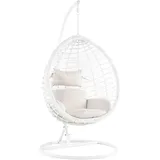 Beliani Hängesessel Weiss 108x108x200