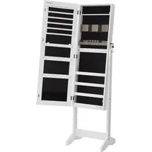 Songmics Schmuckschrank, Spiegelschrank stehend, 2 Organizern, abschließbar,