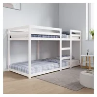 vidaXL Etagenbett Weiß 90x200 cm Massivholz Kiefer