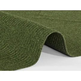 HANSE HOME Northrugs Trenzado In- & Outdoor Teppich Wetterfest – Pflegeleicht Handmade-Look für Innen und Außen Gewebter Outdoorteppich Läufer für Balkon, Wohnzimmer, Garten – Grün, 80x150