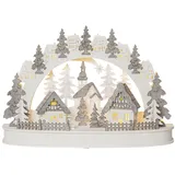 Star Trading LED Schwibbogen "Grauberg" in Weiß - (L)46 x (B)27 x (H)12 cm | Gr.: onesize