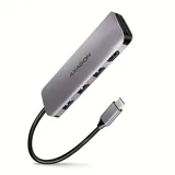 AXAGON HMC-HCR3A USB-C 3.2 Gen 1 Hub, 20cm, Kabelgebun