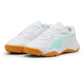 Puma Solarflash III Hallenschuhe Kinder 04 white/electric peppermint 37.5