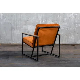 KAWOLA Sessel ARLY Velvet 70 x 80 x 80 cm Cognac