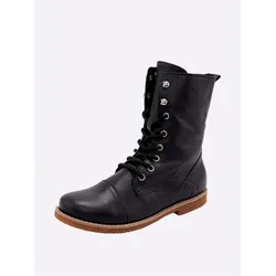 Schnürstiefelette ANDREA CONTI, Damen, Gr. 38, schwarz, Leder, Leder, modisch, Schuhe