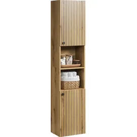 trendteam PureBliss Hochschrank 40 x 186 x 31 cm Schwarz Holz