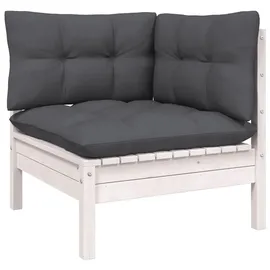 vidaXL Garten-Lounge-Set 6-tlg. weiß Kiefernholz