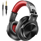 OneOdio Kopfhörer Over Ear, DJ Kopfhörer mit Kabel, Professionell Geschlossener Studio HiFi Kopfhörer mit Share Port für E-Drum Piano Gitarre AMP Recording Monitoring