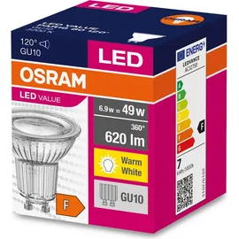 osram homelighting OSRAM LED EEK F (A - G) GU10 Par 16 6.9 W = 49 W Warmweiß (Ø x H) 50 mm