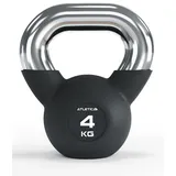ATLETICA Kettlebells | 4-32 kg |Gummierte Kugelhantel mit Chromgriff | Hochwertige Stahllegierung | Studioqualität | Funktionelles Ganzkörpertraining Gewicht 4kg