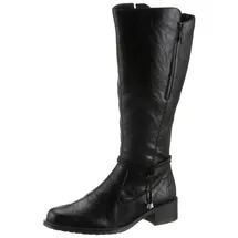 Rieker Reißverschlussstiefel, Langschaftstiefel, Blockabsatz, Vario-Schaft und 2 Reißverschlüssen Rieker schwarz