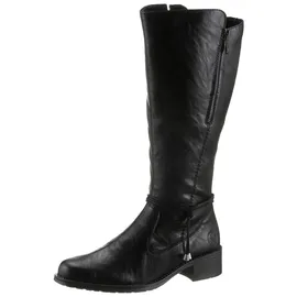 Rieker Reißverschlussstiefel, Langschaftstiefel, Blockabsatz, Vario-Schaft und 2 Reißverschlüssen Rieker schwarz
