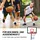 Dunlop Basketballkorb Set – Basketball Korb Höhenverstellbar: 165 - 205 cm – Basketballkörbe mit Basketballständer, Ball und Pumpe – Basketballkorb Outdoor mit Füllbarer Fussstand - Schwarz