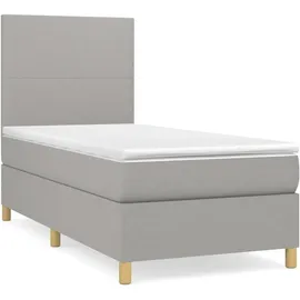 vidaXL Boxspringbett 100 x 200 cm Hellgrau