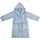 Wörner Kinderbademantel WÖRNER "Wal" Gr. 86, blau (stahlblau), L:60cm, Baumwoll-Webfrottier, Hausmäntel, mit Stickerei, mit Tasche, maschinenwaschbar, trocknergeeignet