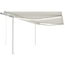 vidaXL Markise Automatisch mit LED & Windsensor 4x3 m Creme