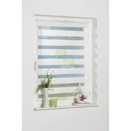 K-HOME Doppelrollo Denia 60 x 150 cm Blume/Grün