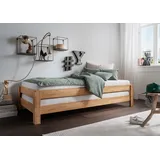 Wohnglücklich Stapelliege Denver, Stapelbar, robust, pflegeleicht braun