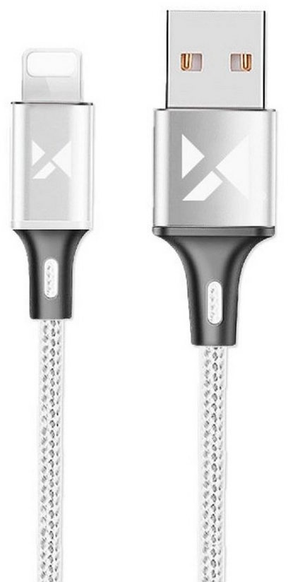 Wozinsky Ladekabel Lade- und Datenkabel USB Kabel - iPhone Anschluss 2.4A Smartphone-Kabel, (100 cm) weiß