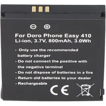 AccuCell Doro PhoneEasy 410 Akku, Doro Phone Easy 610 Akku, SHELL01A Akku Care Clamshell