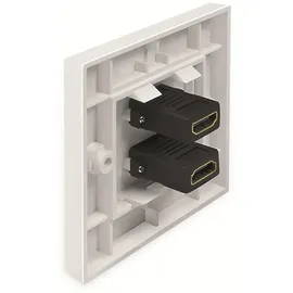 Logilink AH0018 - HDMI Wanddose mit 2 x Kupplung Buchse/Buchse weiß