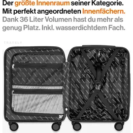 Travely Premium 4-Rollen Cabin 55 cm / 36 l schwarz