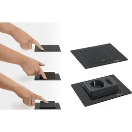 EVOline Einbausteckdose 1 St. Schwarz