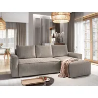 Masseno Ecksofa POTARO mit Schlaffunktion L-Form, Sofa mit Bettkasten, Wohnzimmersofa, Couch, Soffa, Bettsofa, Couchgarnitur- Beige, POSO 02 - Beige