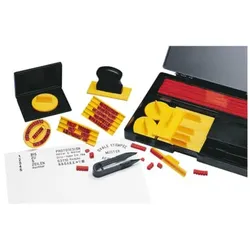 WEDO Stempel Druckerei groß - Komplett-Set, 571 Typen in Schrifthöhe 4 und 5 mm Stempel-Set Stempel-Set 4003801002484 WEDO