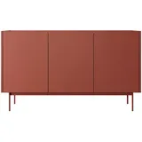 Feldmann-Wohnen Sideboard 144 x 83 x 37 cm Keramikrot / Eiche