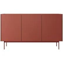 Feldmann-Wohnen Sideboard 144 x 83 x 37 cm Keramikrot / Eiche
