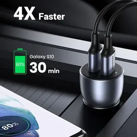 UGREEN KFZ-Ladegerät 2x USB 36W Quick Charge grau