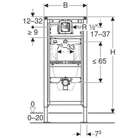 Geberit Duofix Urinal Universal 111.616.00.1