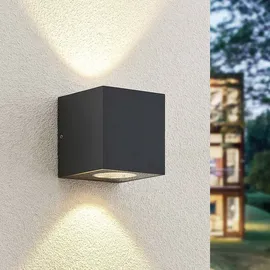 ARCCHIO Außenwandleuchte Aluminium 12,5 cm 2-flammig schwarz
