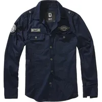Brandit Textil Brandit Luis Vintage Shirt with Badges navy,