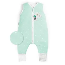 Ehrenkind Ehrenkind® Baby Sommerschlafsack mit Füßen 1.0 TOG aus weicher OEKO-TEX zertifizierter Bio-Baumwolle | Sommer Schlafsack | Baby Schlafsack Gr. 70 Mint mit weißen Sternen | 1 Tog