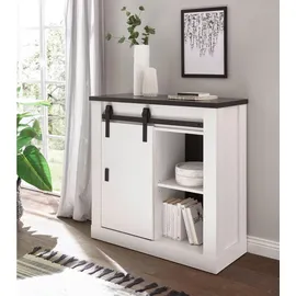 furn.design Sideboard 93 x 91 cm Weiß / Anthrazit