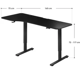 Juskys Schreibtisch Office Stand - Schwarz