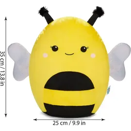 squishbrubies Bonnie die Biene - 35 cm Kuscheltier - Superweiches Plüsch Stofftier zum Kuscheln, Verschenken und Sammeln - Schwarz und Gelb