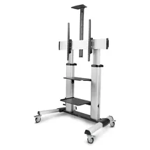 Startech Rolling TV Cart 240 cm Schwarz/Silber Aluminium/Kunststoff/Stahl
