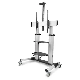 Startech Rolling TV Cart 240 cm Schwarz/Silber Aluminium/Kunststoff/Stahl