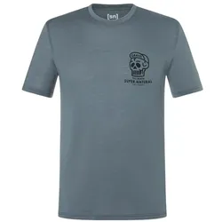 super natural Freizeit-Tshirt Gravel Tee (Merino-Mix) grau Herren
