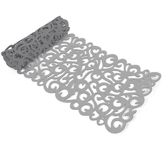 Filz-Tischläufer, Matten, Haushaltsdekorationen für Familien, Küche, Restaurant, Bar, Outdoor usw. (29 x 102 cm, Grau)