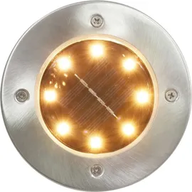 vidaXL Solarleuchte Edelstahl 8 Stk. LED RGB-Lichtfarbe silber
