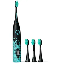 happybrush Eco Vibe 3 Black-Mint + Aufsteckbürsten 3 St.